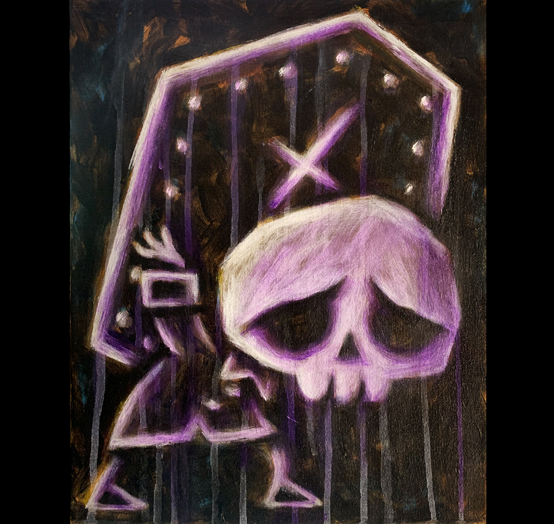 Akumu Ink art, goth art, skull art, 