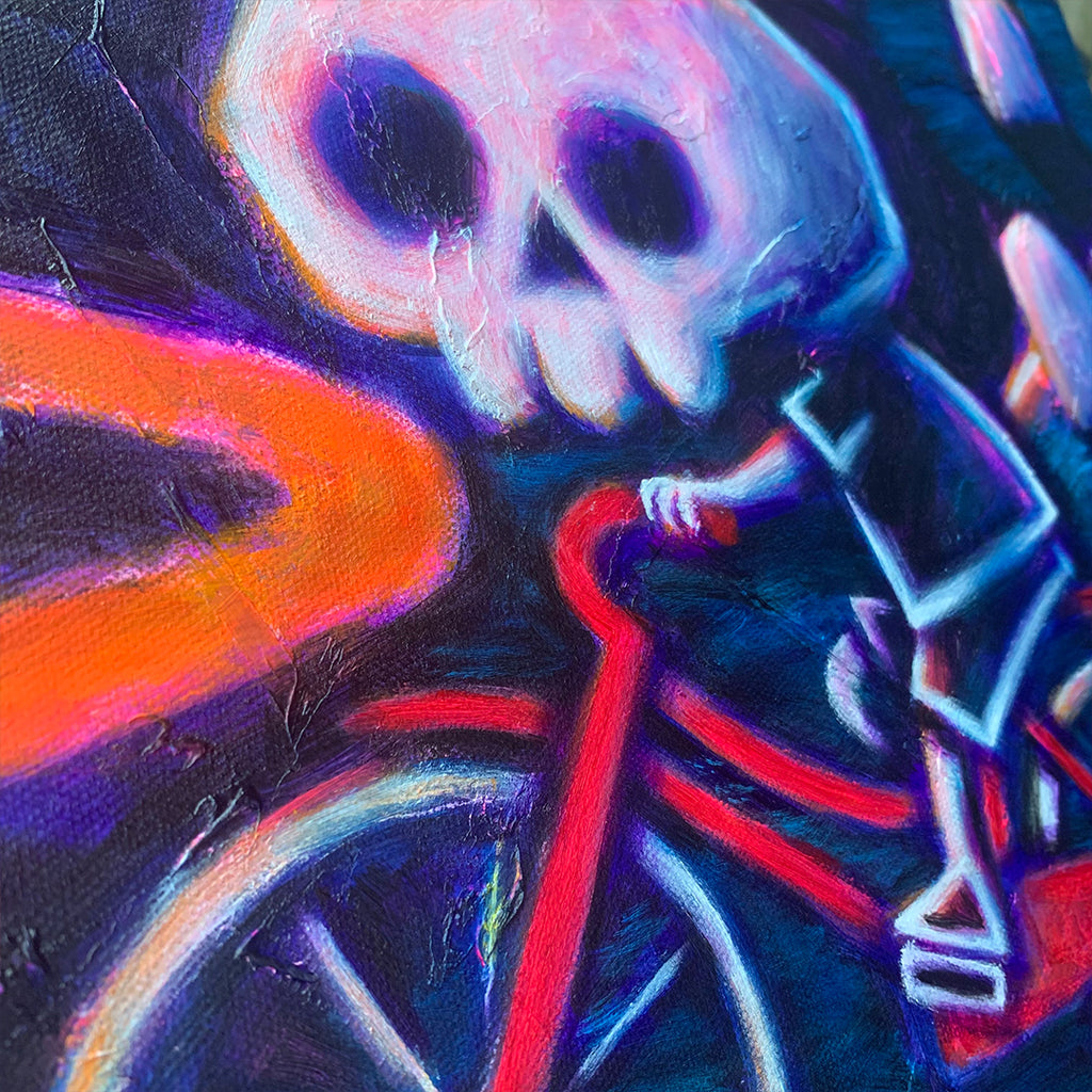 2025 On My Way Home Painted Canvas – gothic art by Akumu Ink, alt fashion art from Akumu Ink Clothing