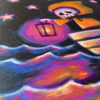 Adrift To The Unknown #3 30x40cm Painted Canvas – gothic art by Akumu Ink, alt fashion art from Akumu Ink Clothing
