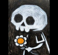 The Last Offering 30x40cm Painted Canvas – gothic art by Akumu Ink, alt fashion art from Akumu Ink Clothing