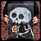 joey poulin artist, The Last Offering 30x40cm Painted Canvas – gothic art by Akumu Ink, alt fashion art from Akumu Ink Clothing