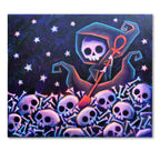 Akumu Ink art, goth art, skull art, 