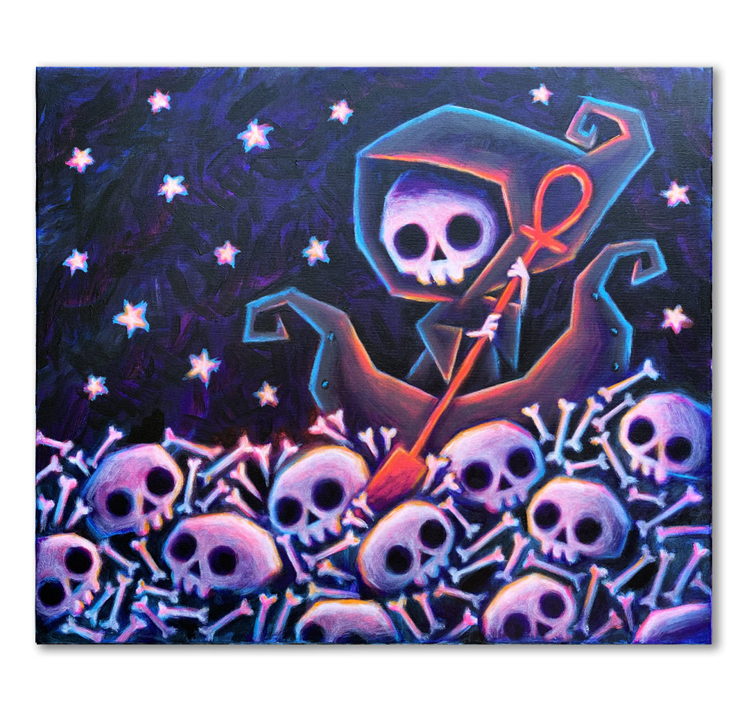 Akumu Ink art, goth art, skull art, 