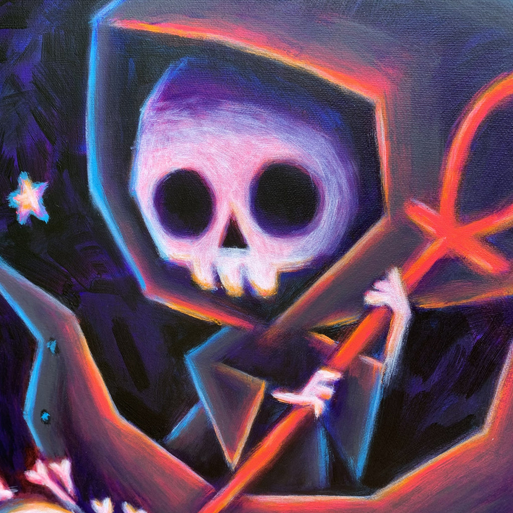 Akumu Ink art, goth art, skull art, 