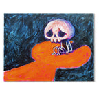 Is It Safe Yet? 30x40cm Painted Canvas – gothic art by Akumu Ink, alt fashion art from Akumu Ink Clothing