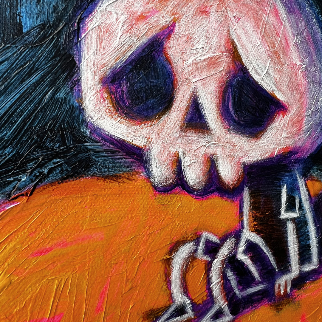 Is It Safe Yet? 30x40cm Painted Canvas