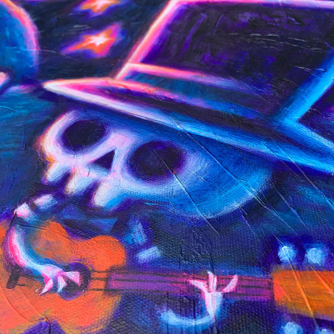 2025 Serenading the Dead Painted Canvas – gothic art by Akumu Ink, alt fashion art from Akumu Ink Clothing