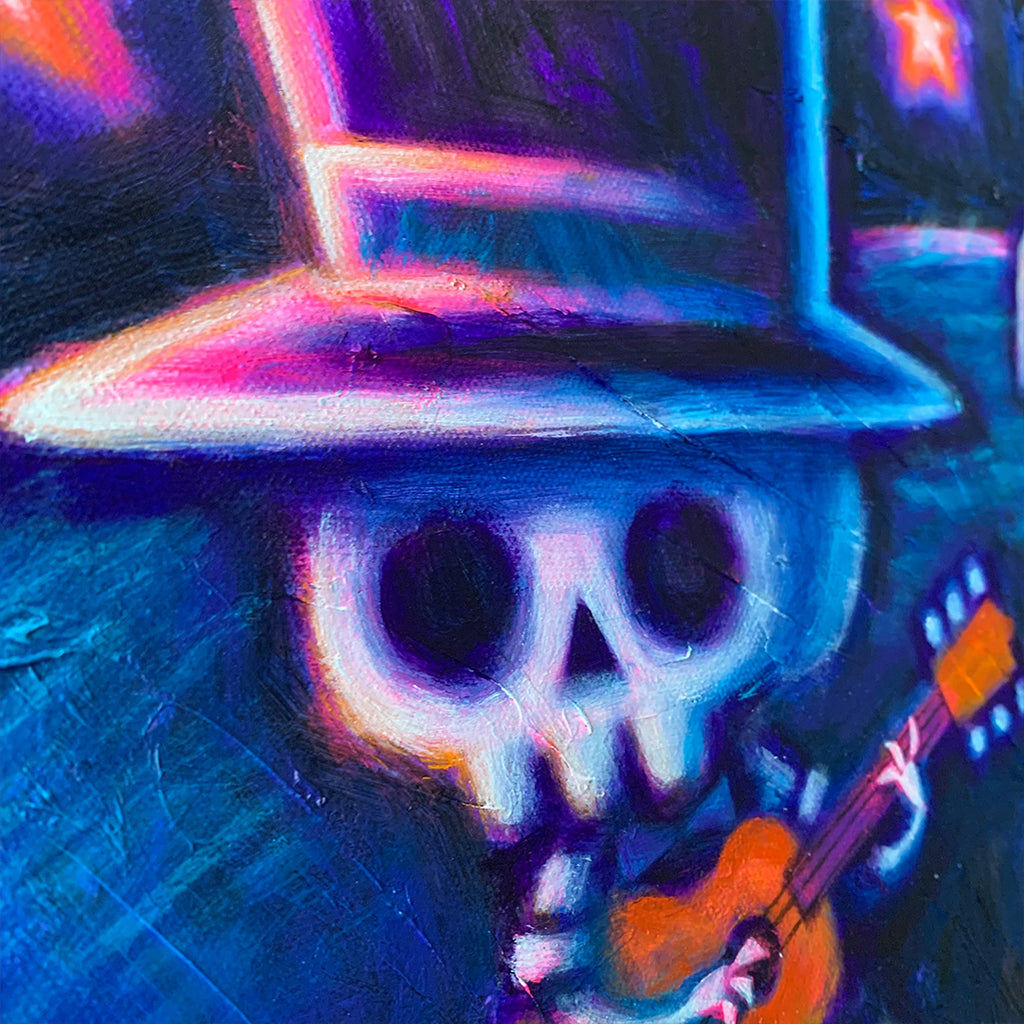 2025 Serenading the Dead Painted Canvas – gothic art by Akumu Ink, alt fashion art from Akumu Ink Clothing