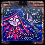 La Sirena 50x60cm Painted Canvas – gothic art by Akumu Ink, alt fashion art from Akumu Ink Clothing