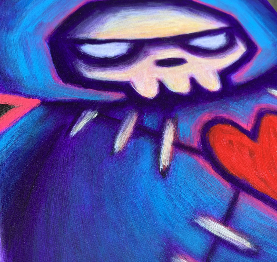 Stuffed with Vengeance 30x40cm Painted Canvas – gothic art by Akumu Ink, alt fashion art from Akumu Ink Clothing