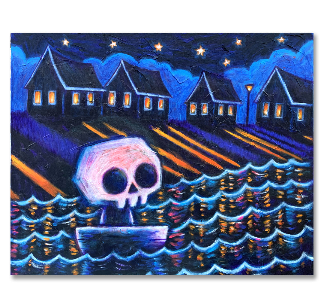 Reflections of What We Were 50x60cm Painted Canvas – gothic art by Akumu Ink, alt fashion art from Akumu Ink Clothing