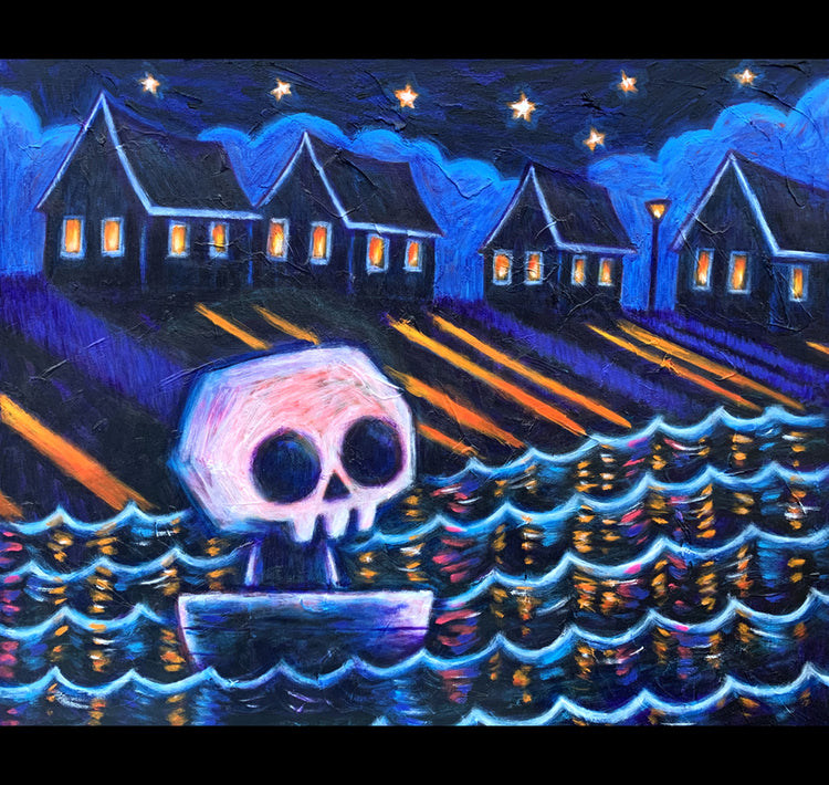 Reflections of What We Were 50x60cm Painted Canvas – gothic art by Akumu Ink, alt fashion art from Akumu Ink Clothing