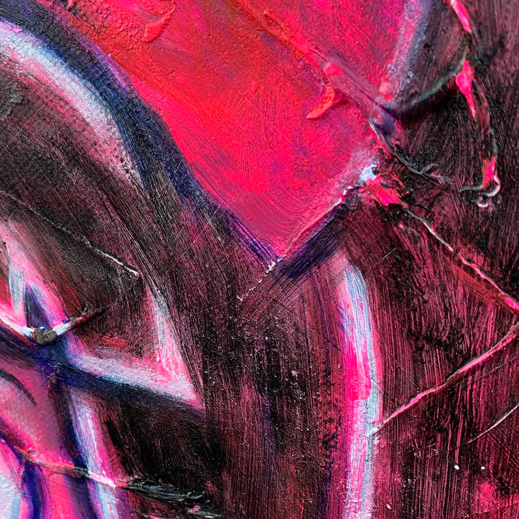 Alice Pink 30x40cm Painted Canvas – gothic art by Akumu Ink, alt fashion art from Akumu Ink Clothing