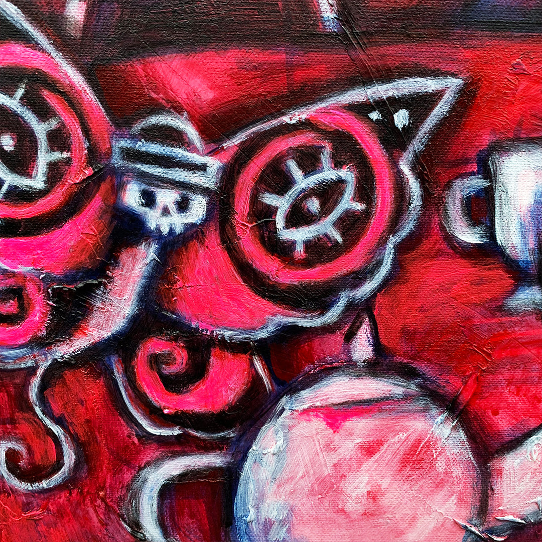 Tea Party 60x70cm Painted Canvas