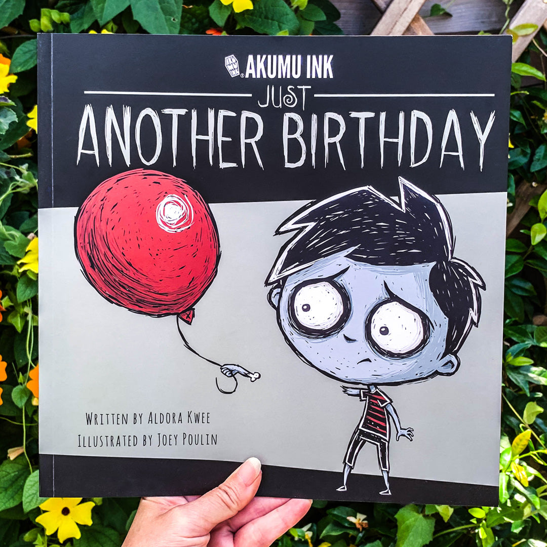 Just Another Birthday Storybook (Original Version) Softcover – gothic book by Akumu Ink, alt fashion art from Akumu Ink Clothing