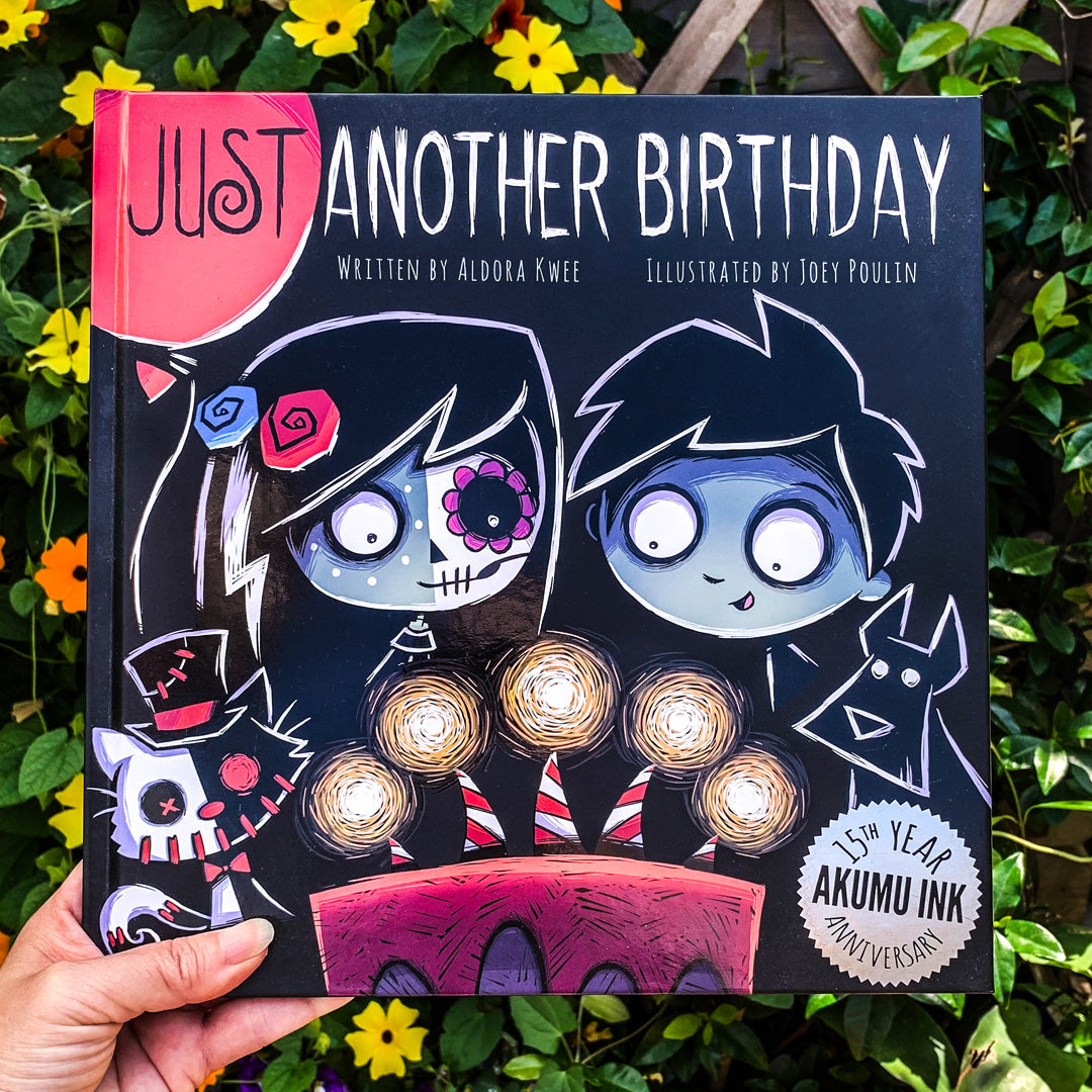 just another birthday book, aldora kwee book, joey poulin artist, joey poulin art, joey poulin book, akumu ink book