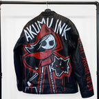 Dead Riding Hood Hand-Painted Jacket – gothic  by Akumu Ink Clothing, alt fashion art from Akumu Ink Clothing