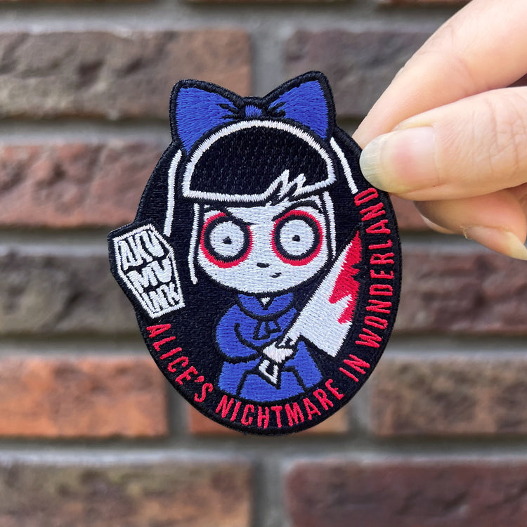 Alice Patch – gothic Accessories by Akumu Ink, alt fashion art from Akumu Ink Clothing