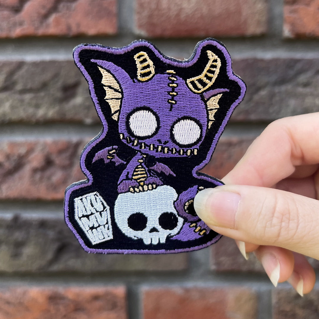 Immortal Companion Patch – gothic Accessories by Akumu Ink, alt fashion art from Akumu Ink Clothing