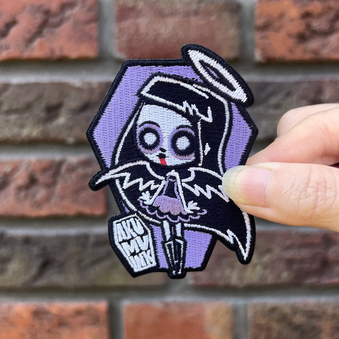 Not So Innocent Patch – gothic Accessories by Akumu Ink, alt fashion art from Akumu Ink Clothing