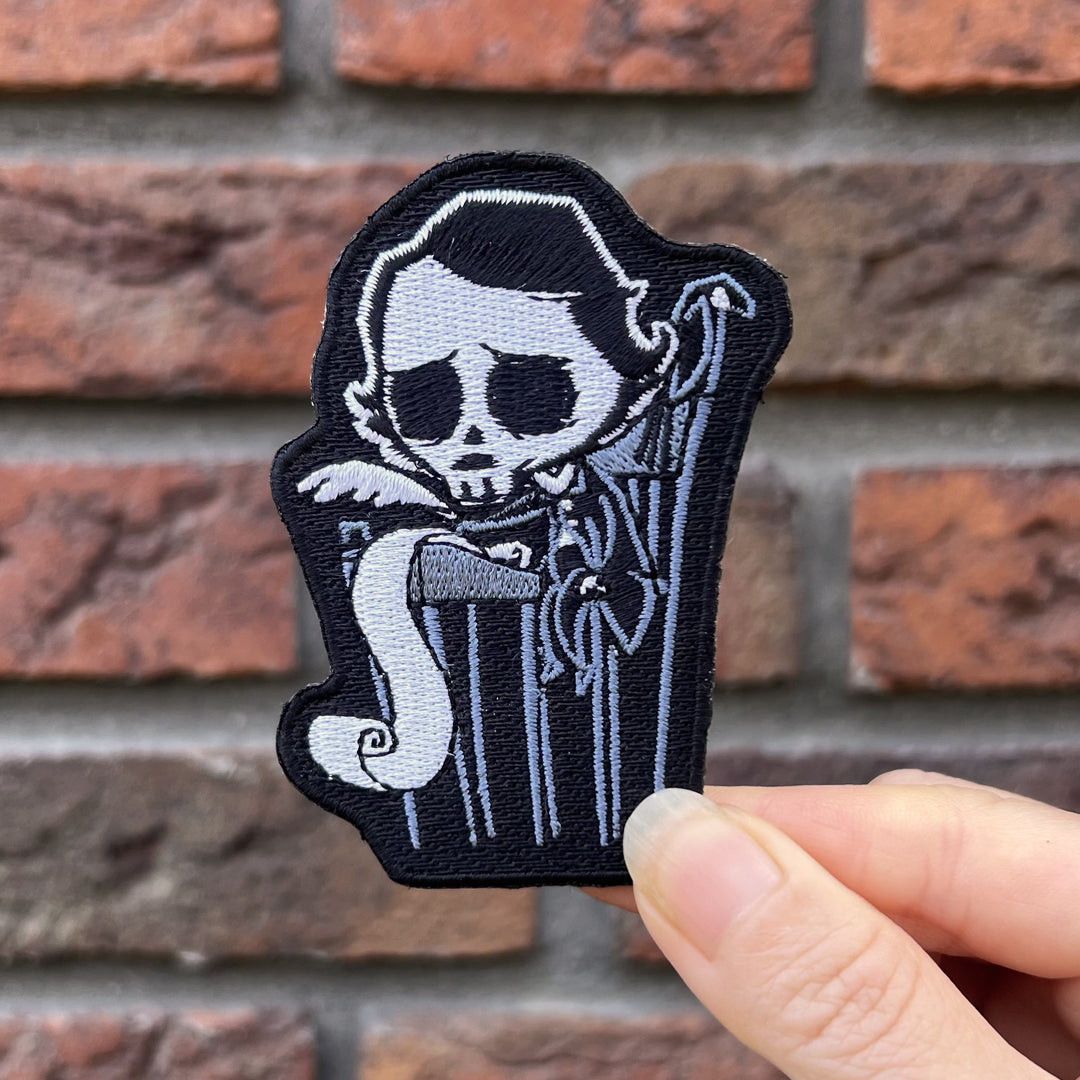 Lonely Writer Patch – gothic Accessories by Akumu Ink, alt fashion art from Akumu Ink Clothing
