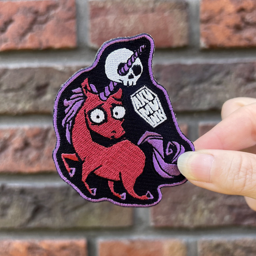 Deadly Myth Patch – gothic Accessories by Akumu Ink, alt fashion art from Akumu Ink Clothing