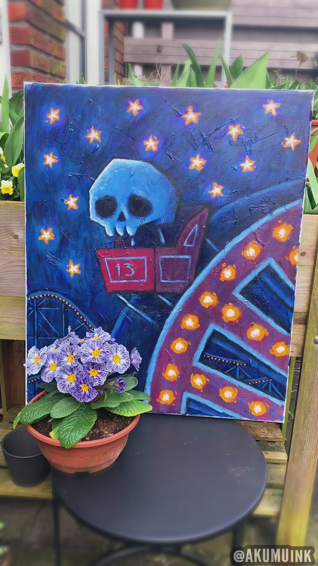 Get Me Off This Ride 50x60cm Painted Canvas