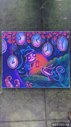 Auf dem Heimweg 50x60cm Bemalte Leinwand