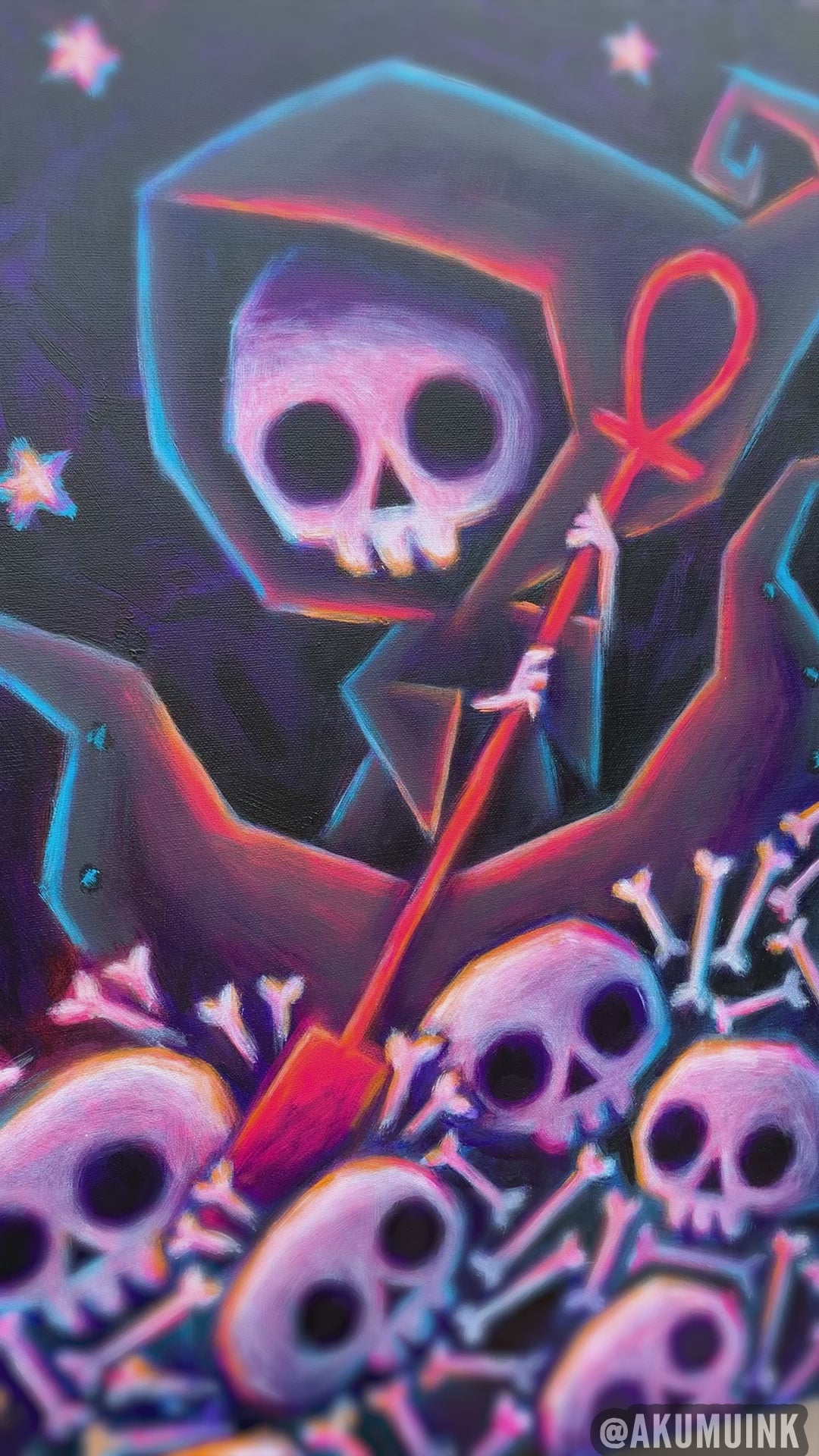 Infernal River 60x70cm Painted Canvas