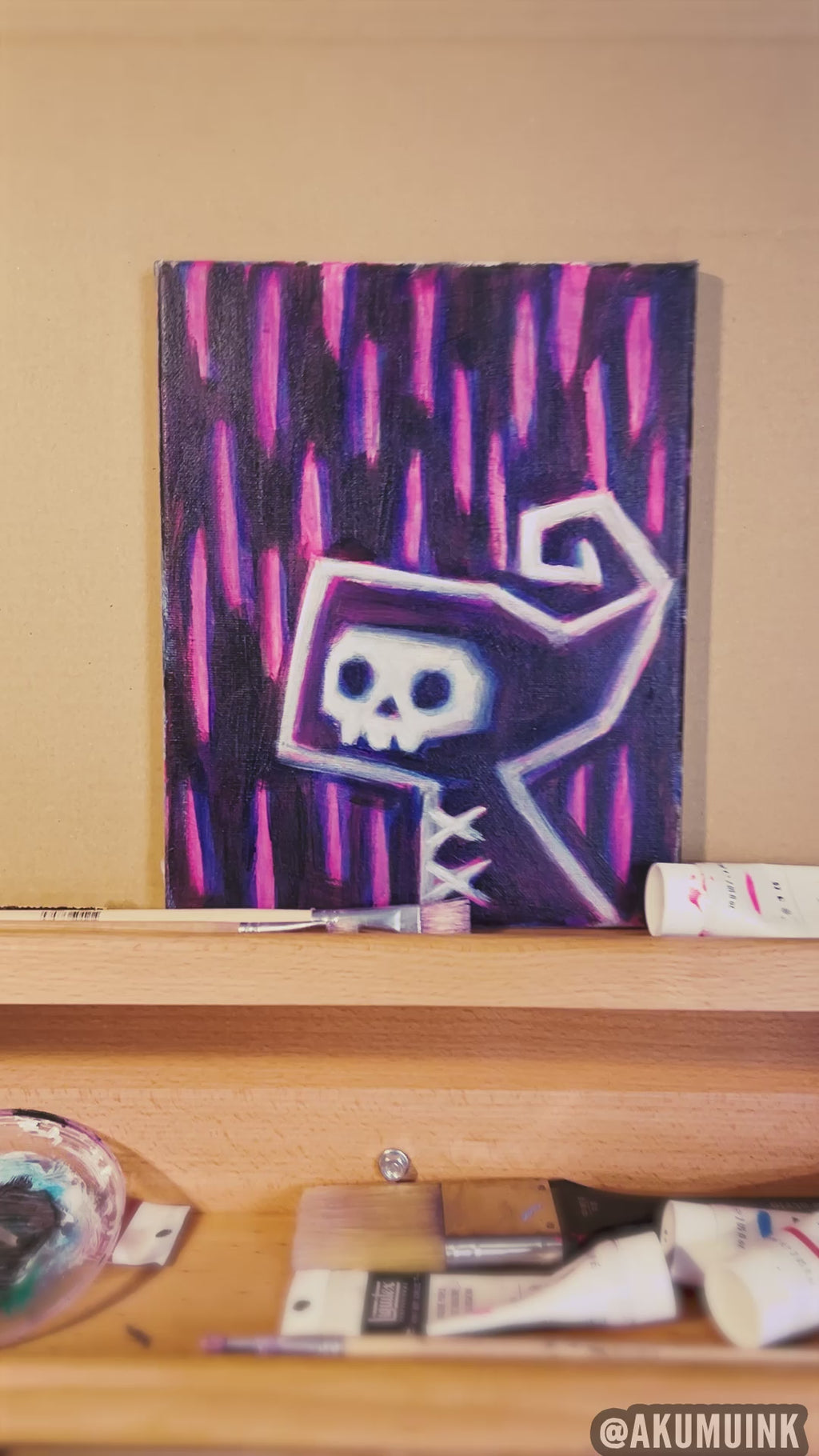 2024 Death in the Rain Painted Canvas