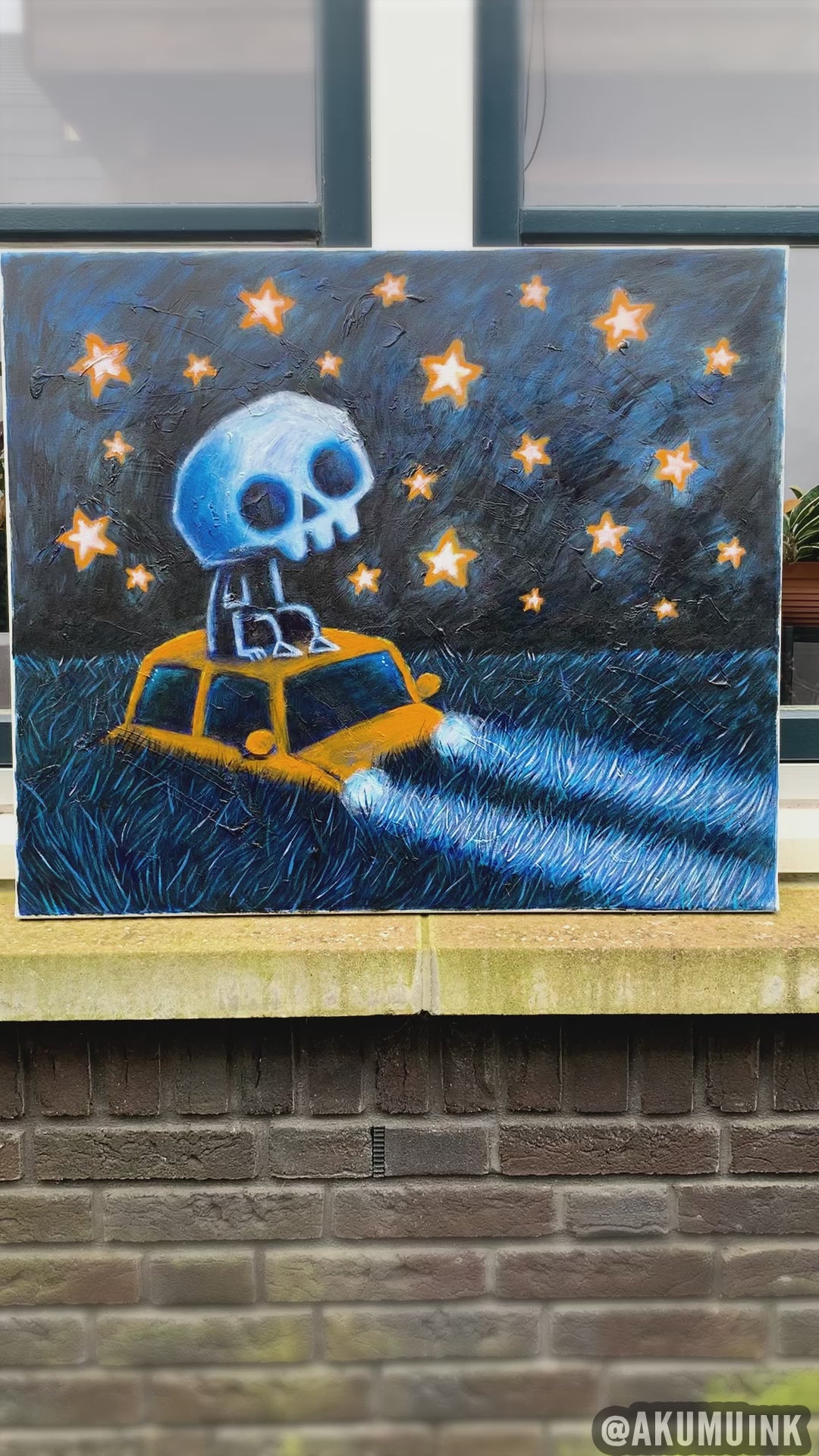 Stranded Beneath the Stars 60x70cm Painted Canvas