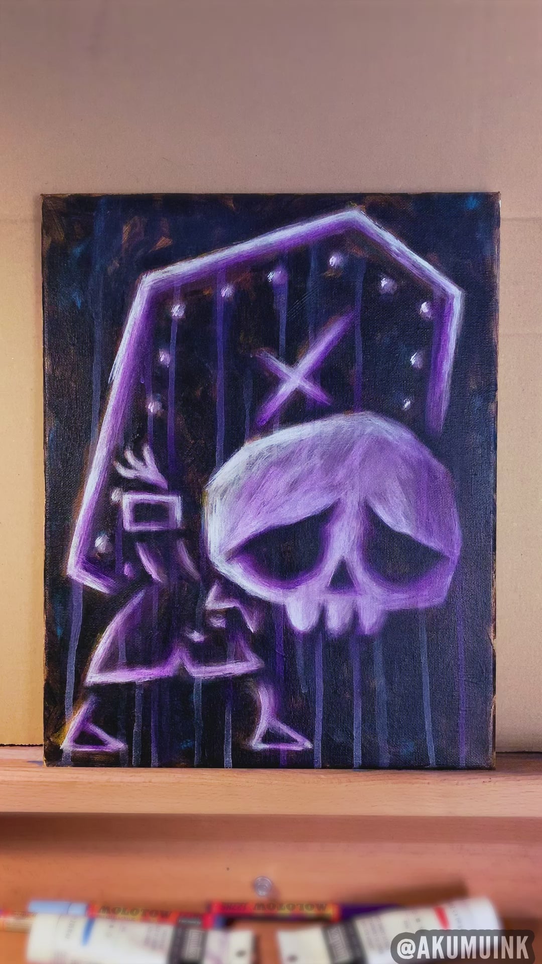 2025 Undertaker 27.5x36cm Painted Canvas