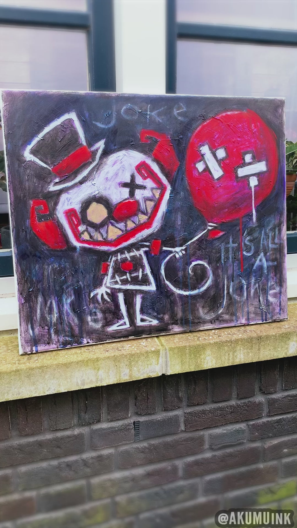 It's All A Joke 50x60cm Painted Canvas