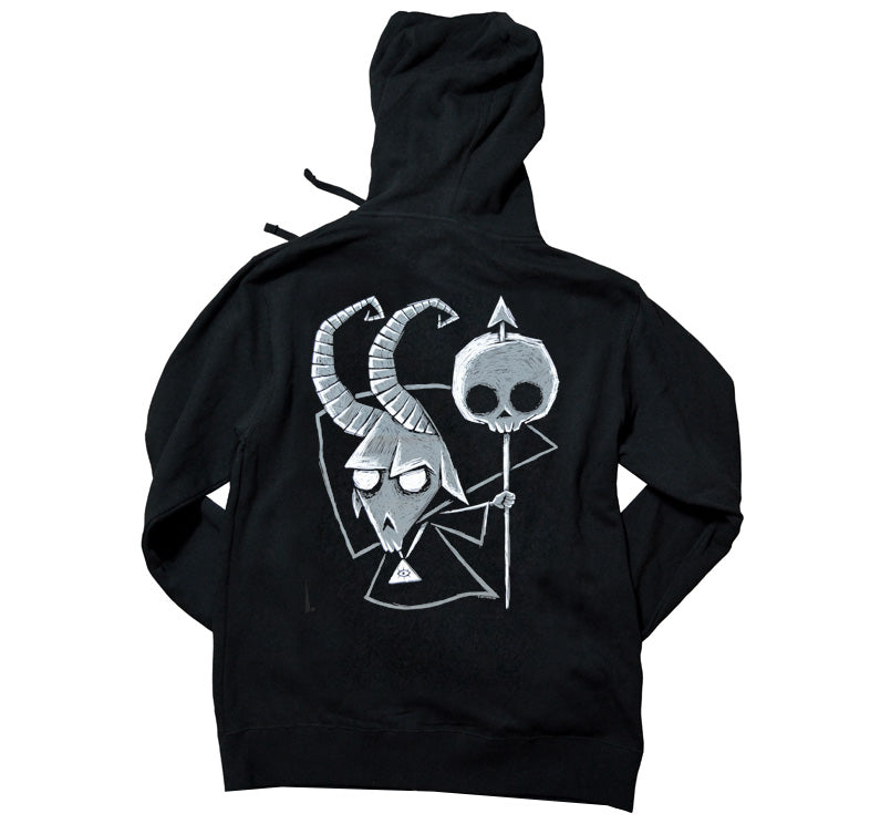 Akumu Ink Baphomet Unisex FLEECE Hoodie, long sleeve, Akumu ink, goth, emo