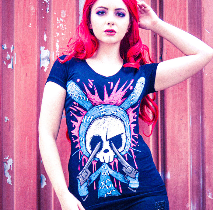 Akumu Ink goth Women Shirts, skull Women Shirts, 