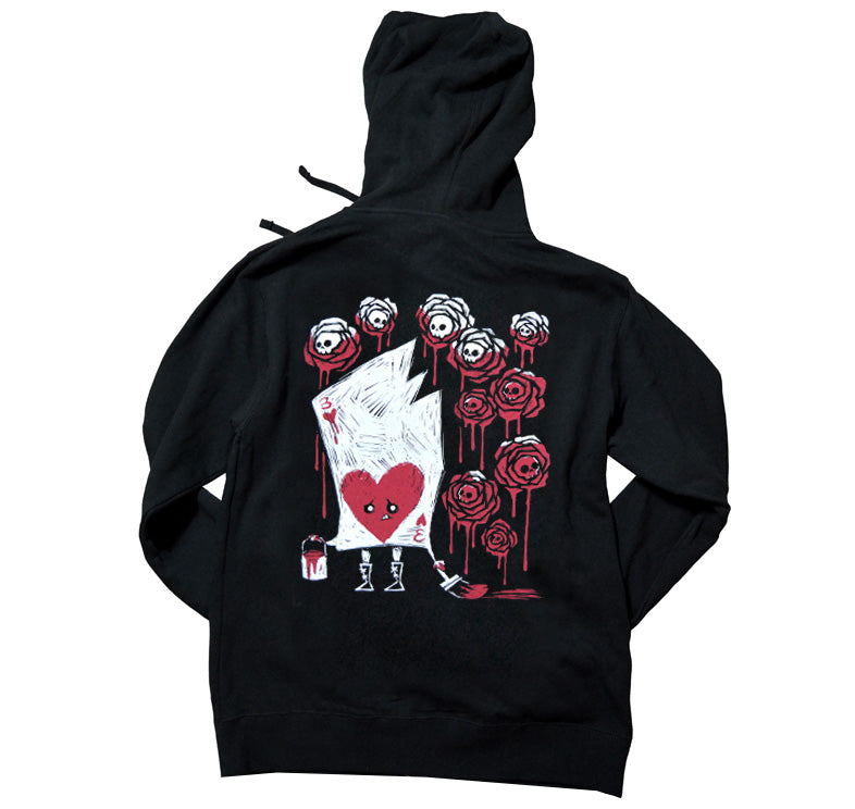 Akumu Ink Painting The Roses With Blood Unisex FLEECE Hoodie, long sleeve, Akumu ink, goth, emo