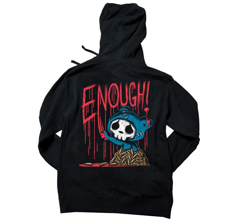 Akumu Ink ENOUGH! Unisex FLEECE Hoodie, long sleeve, Akumu ink, goth, emo