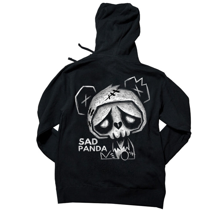 Akumu Ink Sad Panda Unisex FLEECE Hoodie, long sleeve, Akumu ink, goth, emo