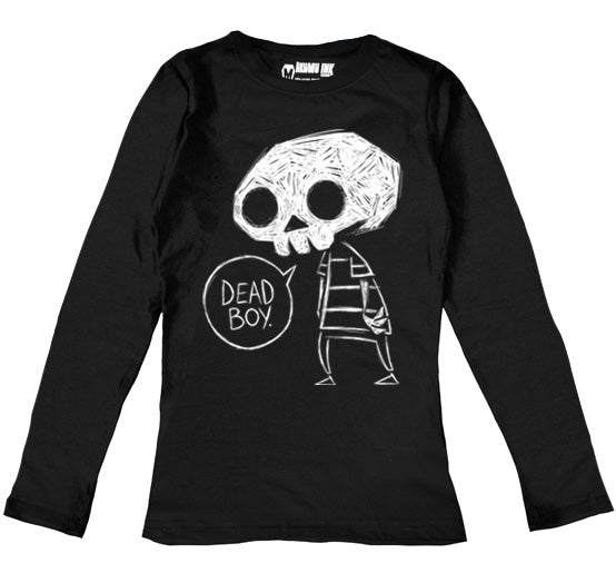 Dead Boy Women Long Sleeve Tshirt, Women Shirts, Akumu ink, goth, emo