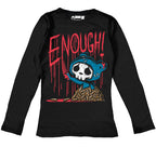 ENOUGH! Women Long Sleeve Tshirt, Women Shirts, Akumu ink, goth, emo