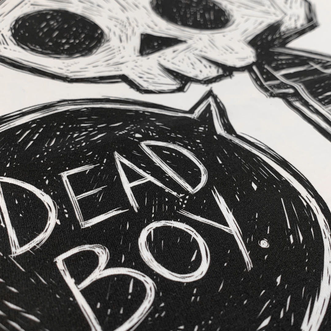 Dead Boy Women White Tshirt, Women Shirts, Akumu ink, goth, emo