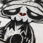 Sad Panda Men White Tshirt, Men Shirts, Akumu ink, goth, emo