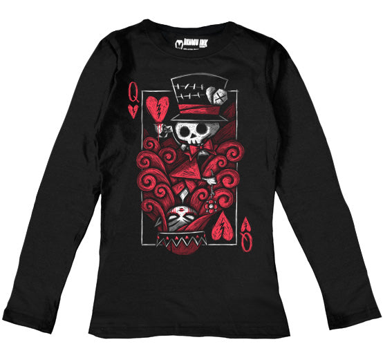 The Upside Down: Queen Women Long Sleeve Tshirt, Women Shirts, Akumu ink, goth, emo