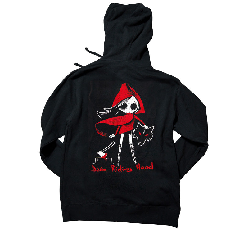 Akumu Ink Dead Riding Hood Unisex FLEECE Hoodie, long sleeve, Akumu ink, goth, emo