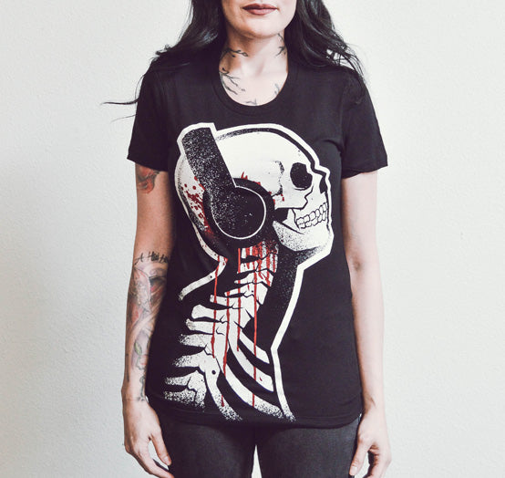 Akumu Ink goth Women Shirts, skull Women Shirts, 