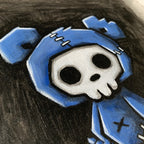 Akumu Ink art, goth art, skull art, 